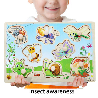 15cm ruch drogowy 3d drewniany blok Puzzle zabawki zestaw klocków Montessori