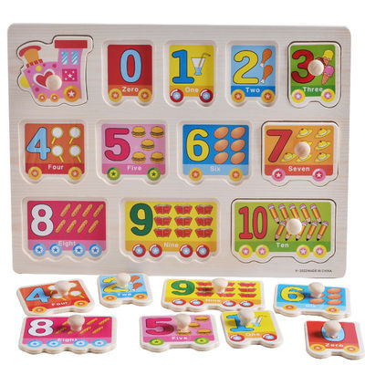 Unisex 15cm Drewniane puzzle ze zwierzętami Drewniane zabawki edukacyjne