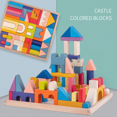 ISO9001 1001 Noc Drewniane Rainbow Stacker Toy Beech Rome Grimms