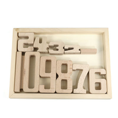 Jenga Games Drewniane klocki budowlane Numer zabawki Montessori