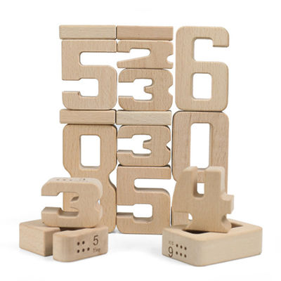 Jenga Games Drewniane klocki budowlane Numer zabawki Montessori