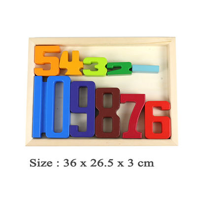 Jenga Games Drewniane klocki budowlane Numer zabawki Montessori