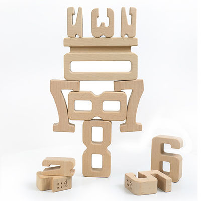 Jenga Games Drewniane klocki budowlane Numer zabawki Montessori