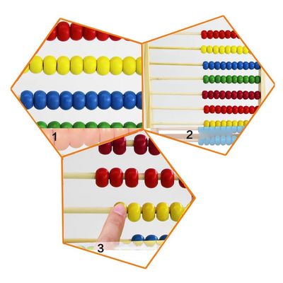 Oblicz 26 cm Drewniane zabawki matematyczne Liczenie koralików Zabawka Liczydło edukacyjne