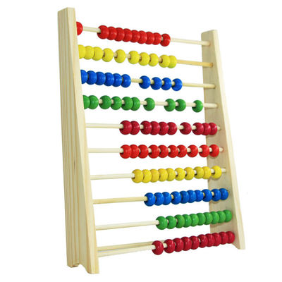 Oblicz 26 cm Drewniane zabawki matematyczne Liczenie koralików Zabawka Liczydło edukacyjne