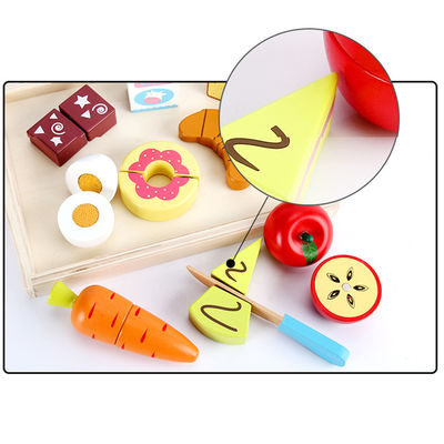 Montessori 9,5cm Drewniana Magnetyczna Zabawka Warzywna do cięcia owoców