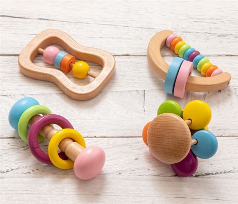 Grzechotka Smoczka 11,6cm Drewniana Zabawka Ząbkująca Drewniana Grzechotka Gryzak Spożywczy