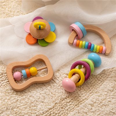 Grzechotka Smoczka 11,6cm Drewniana Zabawka Ząbkująca Drewniana Grzechotka Gryzak Spożywczy