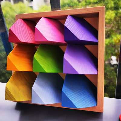 2300g 4cm Rainbow Drewniane puzzle kwiatowe Drewniane układanie kamieni