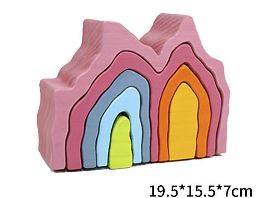 DIY zmontowane 11,5 cm drewniane klocki zabawki zestaw klocków montessori skumulowany balans