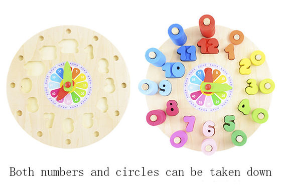 Geometria Zegar Drewniane Puzzle Numery Zabawka licząca Montessori