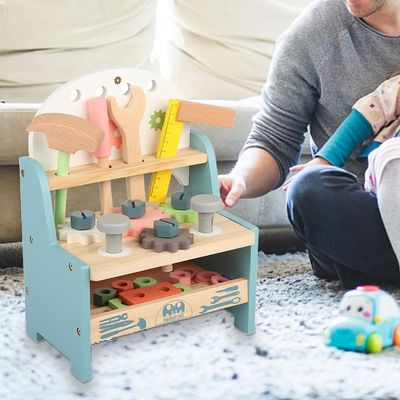 Parent Child InteractiveWooden Workbench Narzędzia do rozwoju inteligencji