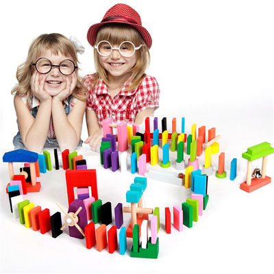 100 200 300 500 szt. Drewniane klocki domino