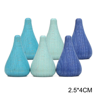 6 sztuk Rainbow Stacker Montessori Edukacyjne drewniane zabawki