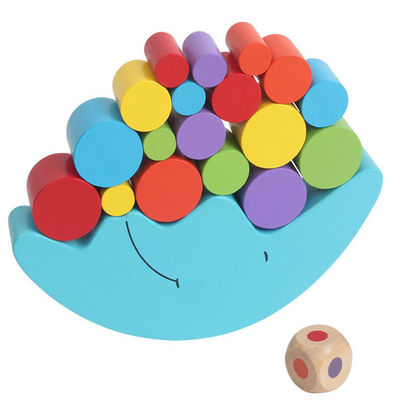 Drewniana gra Montessori Moon Balance dla wczesnej nauki