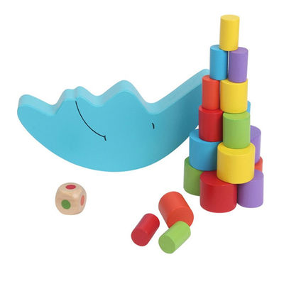 Drewniana gra Montessori Moon Balance dla wczesnej nauki