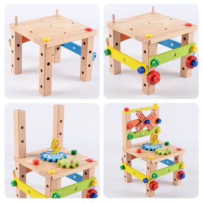 Montessori Drewniane krzesło dziecięce z malowaniem na bazie wody