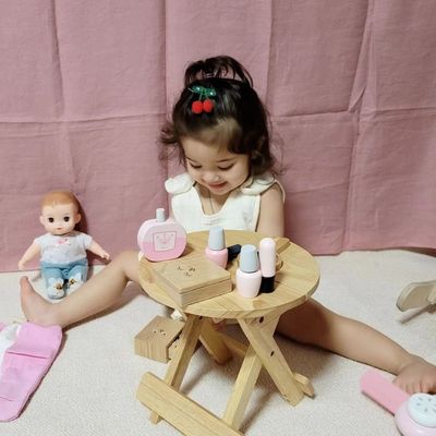 ISO9001 Przenośny zestaw drewnianych zabawek kosmetycznych Montessori dla dzieci
