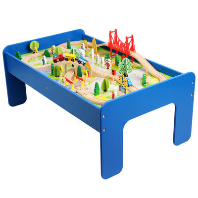 Mini drewniana 88 sztuk City Road Builder Drewniana gra planszowa