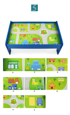 Mini drewniana 88 sztuk City Road Builder Drewniana gra planszowa