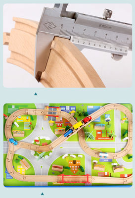 Mini drewniana 88 sztuk City Road Builder Drewniana gra planszowa