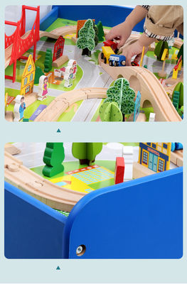 Mini drewniana 88 sztuk City Road Builder Drewniana gra planszowa
