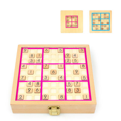 Nietoksyczne drewniane gry Sudoku dla rozwoju intelektualnego