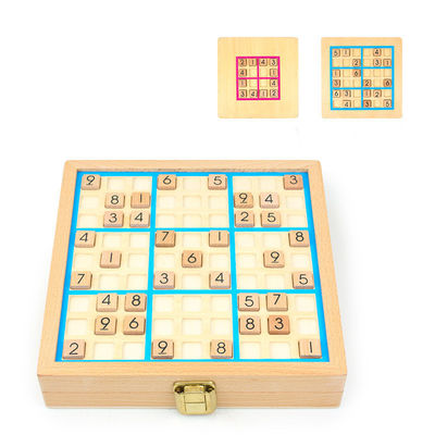 Nietoksyczne drewniane gry Sudoku dla rozwoju intelektualnego