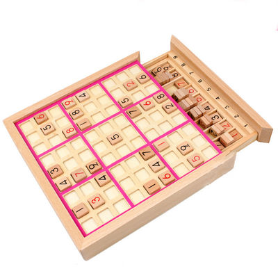 Nietoksyczne drewniane gry Sudoku dla rozwoju intelektualnego