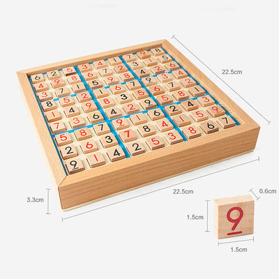 Nietoksyczne drewniane gry Sudoku dla rozwoju intelektualnego