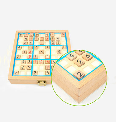 Nietoksyczne drewniane gry Sudoku dla rozwoju intelektualnego