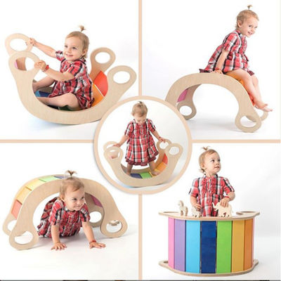 OEM Baby Montessori Rainbow Drewniana rama wspinaczkowa