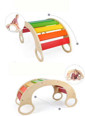 OEM Baby Montessori Rainbow Drewniana rama wspinaczkowa