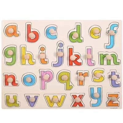 Ręcznie chwyć 3D drewniane puzzle Montessori do edukacji niemowląt