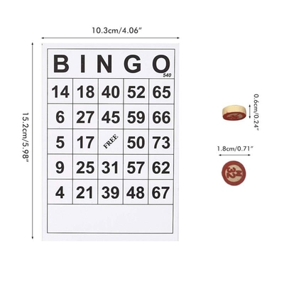 Vintage drewniane szachy Bingo z 40 kartami liczbowymi Bingo DIY