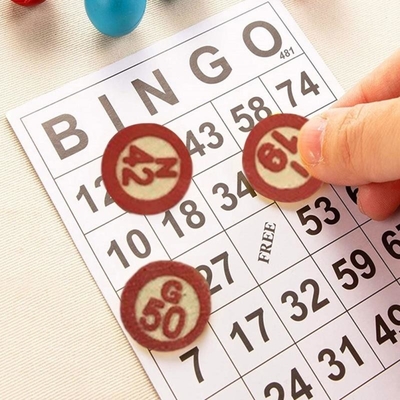 Vintage drewniane szachy Bingo z 40 kartami liczbowymi Bingo DIY
