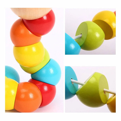 Nowy Rainbow Worm Twist Puppet Poznanie Zabawa Zabawki Edukacyjne Zmienny Kształt Drewniane Bloki Dzieci Kolorowe Caterpillar Ba