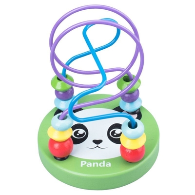 Montessori drewniane zabawki dla dzieci drewniane koła koralik drut labirynt Roller Coaster edukacyjne drewniane puzzle zabawki dla dzieci