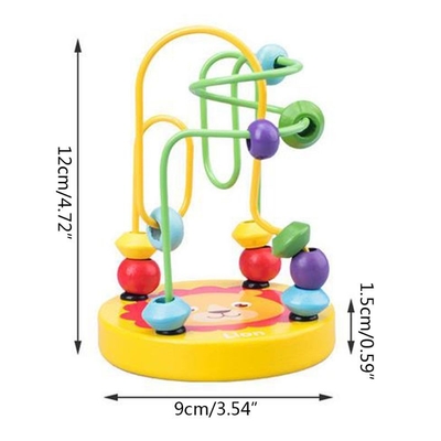 Montessori drewniane zabawki dla dzieci drewniane koła koralik drut labirynt Roller Coaster edukacyjne drewniane puzzle zabawki dla dzieci