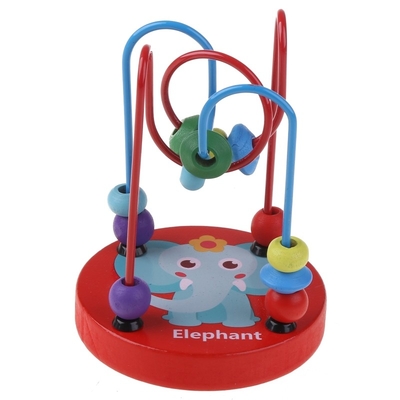 Montessori drewniane zabawki dla dzieci drewniane koła koralik drut labirynt Roller Coaster edukacyjne drewniane puzzle zabawki dla dzieci