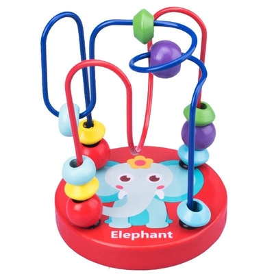 Montessori drewniane zabawki dla dzieci drewniane koła koralik drut labirynt Roller Coaster edukacyjne drewniane puzzle zabawki dla dzieci