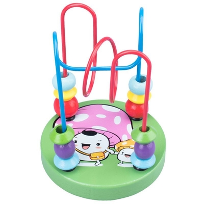 Montessori drewniane zabawki dla dzieci drewniane koła koralik drut labirynt Roller Coaster edukacyjne drewniane puzzle zabawki dla dzieci