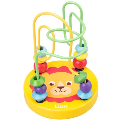 Montessori drewniane zabawki dla dzieci drewniane koła koralik drut labirynt Roller Coaster edukacyjne drewniane puzzle zabawki dla dzieci