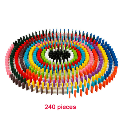 Drewniane Rainbow Domino Klocki 120 sztuk dla dzieci edukacyjne
