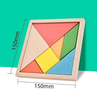 3D drewniany wzór zwierząt puzzle jigsaw kolorowe Tangram zabawki dla dzieci Montessori wczesna edukacja sortowanie gry zabawki dla dzieci