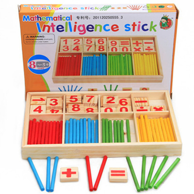 Rysunek Bloki Liczenie Patyczków Edukacja Drewniane Zabawki Building Intelligence Blok Montessori Matematyczne Drewniane Pudełko