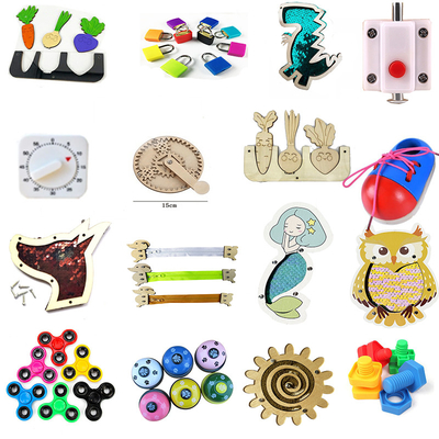 Baby Busy Board DIY Akcesoria Montessori Toys Kids Wood Chip Skill Training Game Puzzle Rozwój inteligencji Baby
