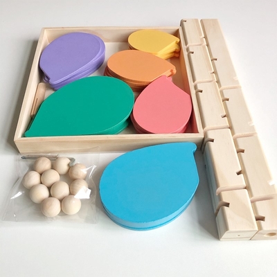 Montessori Baby drewniany płatek drzewo klocki zabawki dla dzieci tęczowa piłka piłka Run Track zabawka edukacyjna dla dzieci Gi