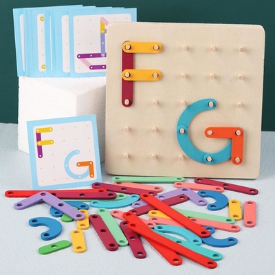 Tablica do paznokci Puzzle Montessori geometryczna drewniana wczesna zabawka zabawka układanka gra planszowa edukacja dziecięca edukacja edukacyjna z drewna