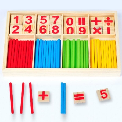 Bloki figurowe Liczenie drewnianych zabawek Montessori Edukacyjny prezent dla dzieci